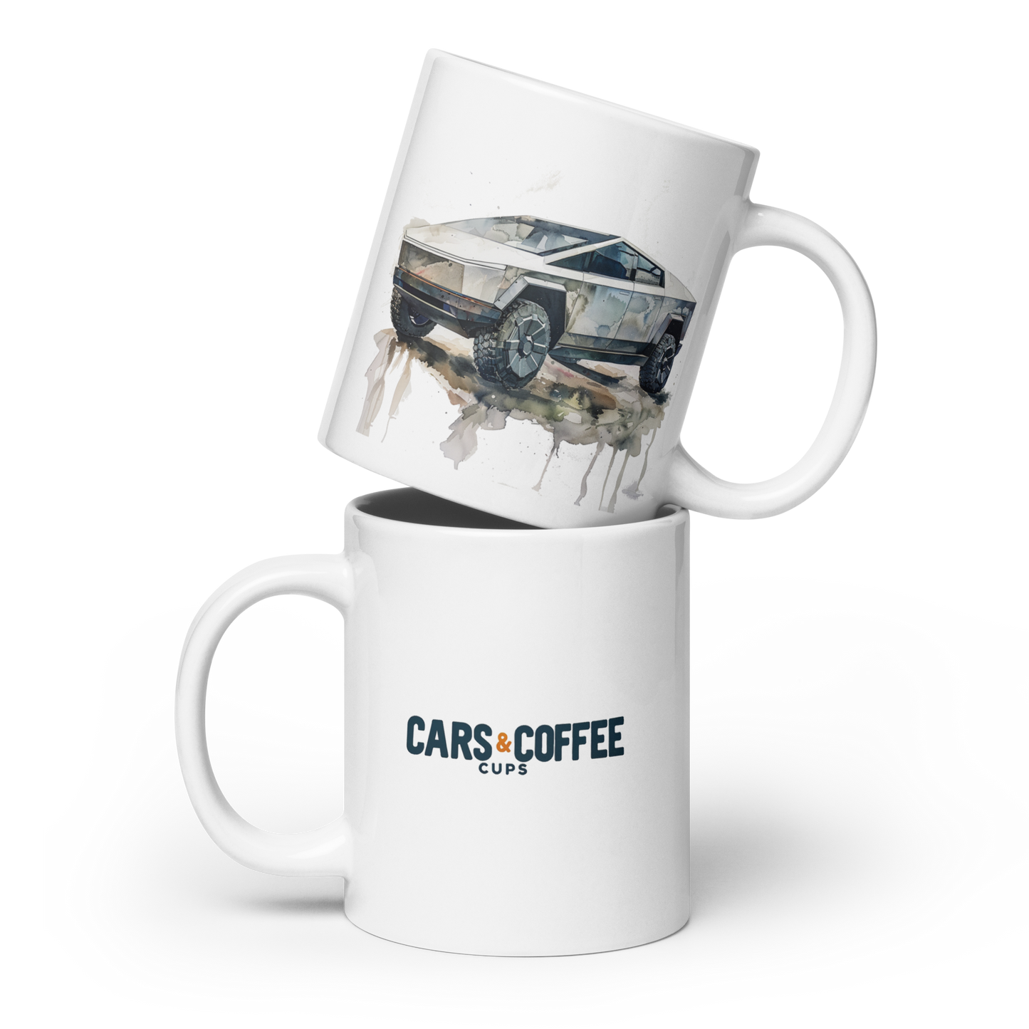 Tesla Cybertruck Cars And Coffee Cup