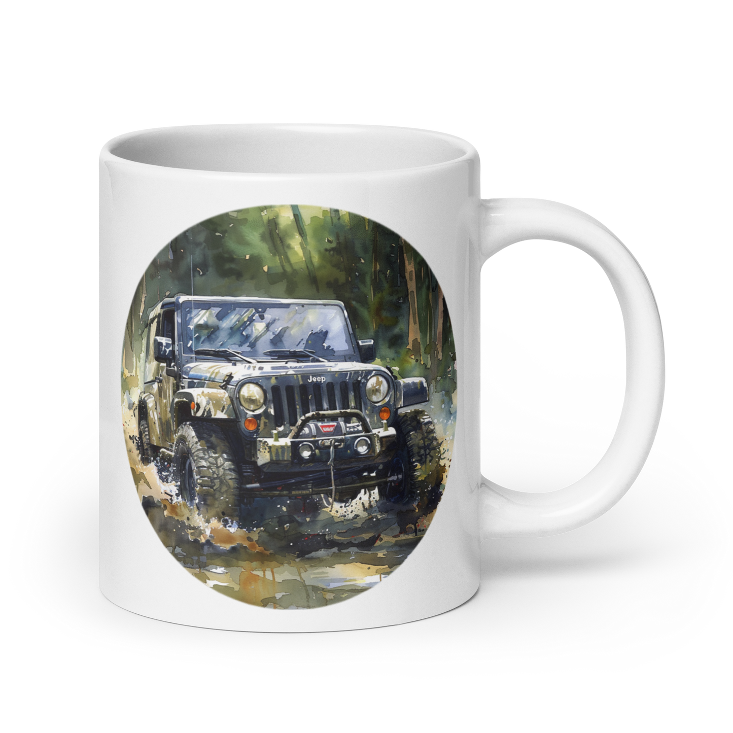 Jeep Wrangler Cars and Coffee Cup