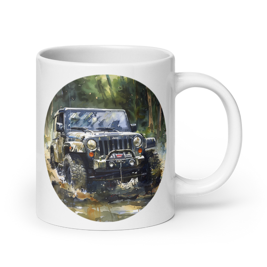 Jeep Wrangler Cars and Coffee Cup