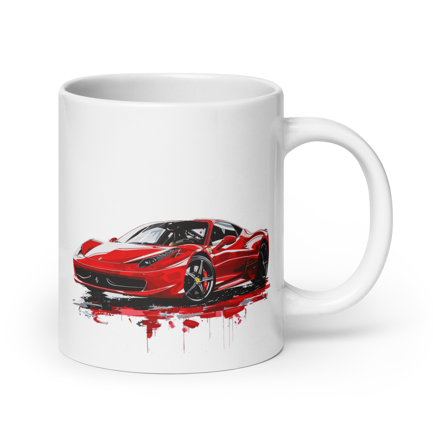 Paint By Number Red Ferrari 458 Cars And Coffee Cup