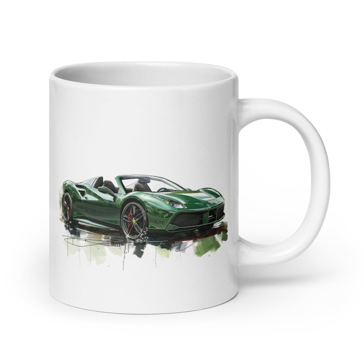 Ferrari 488 Paint By Number Verde Cars and Coffee Cups