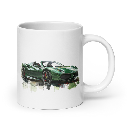 Ferrari 488 Paint By Number Verde Cars and Coffee Cups