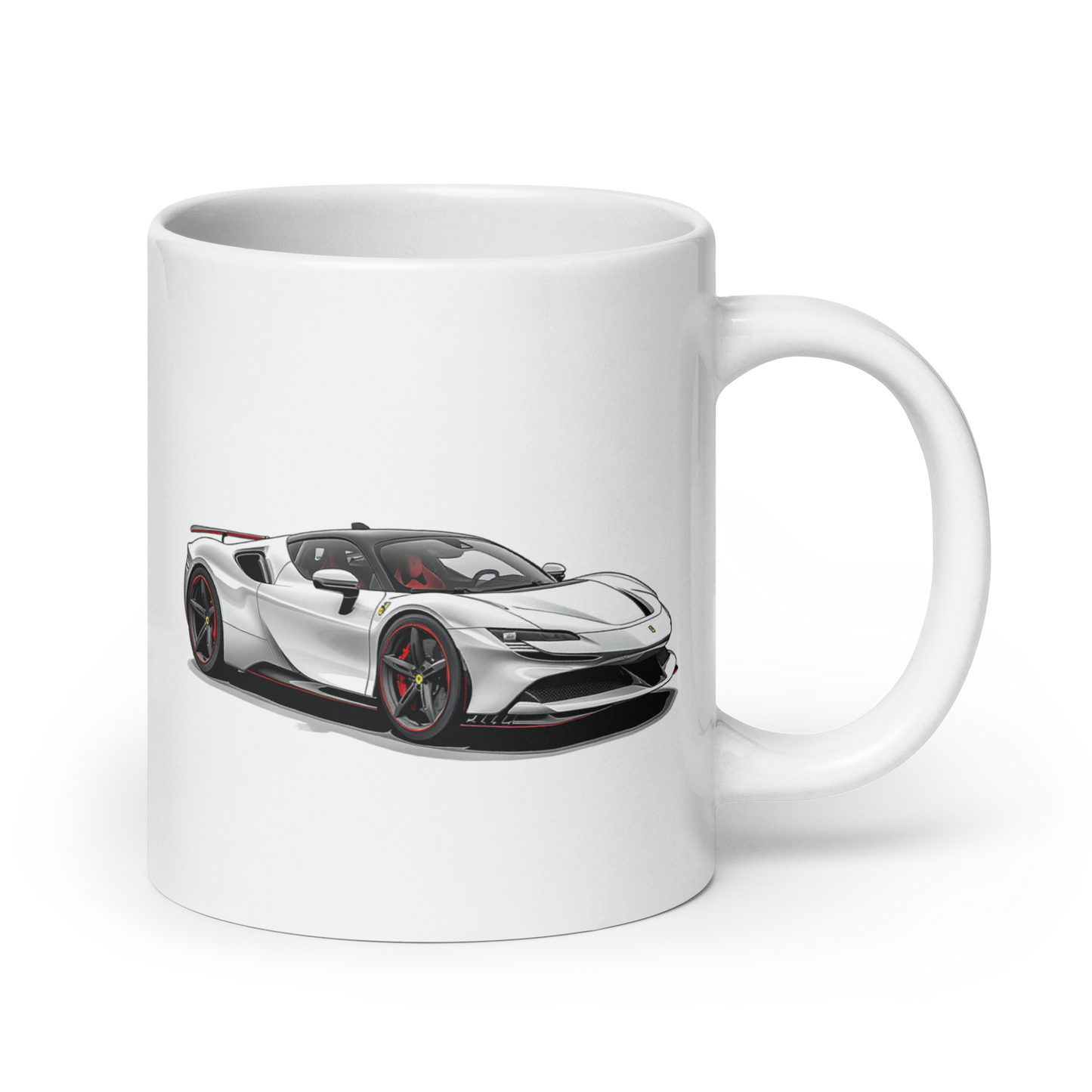 Ferrari SF90 Paint By Number White Cars and Coffee Cup