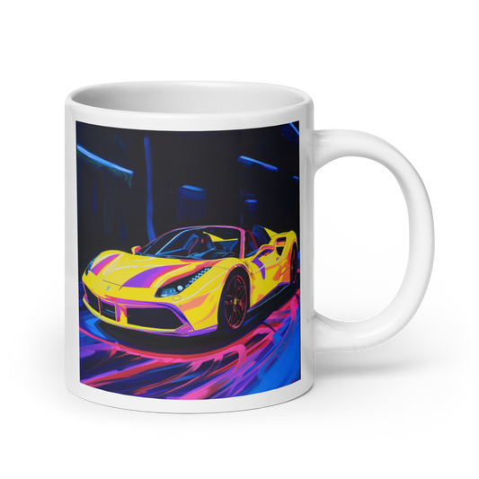 Ferrari 488 Black Light Cars and Coffee Cup